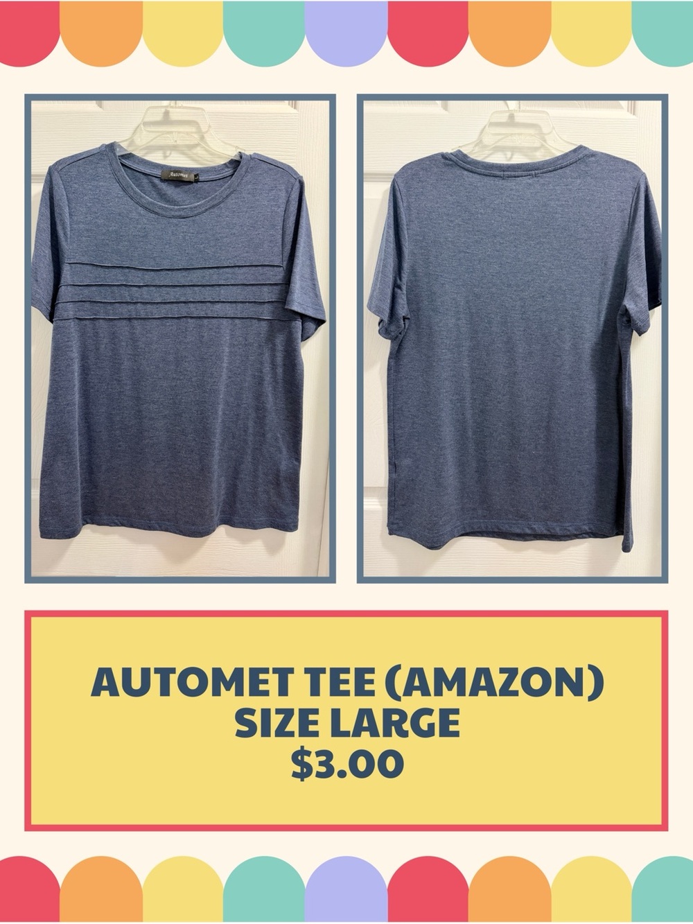 Blue Short Sleeve Crewneck Tee